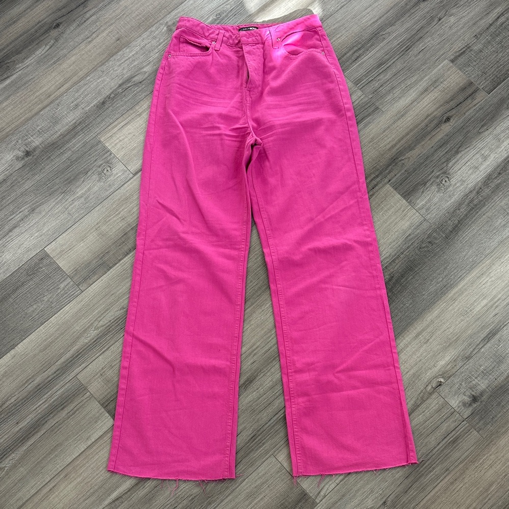 Fashion Nova Hot Pink Flare Jeans